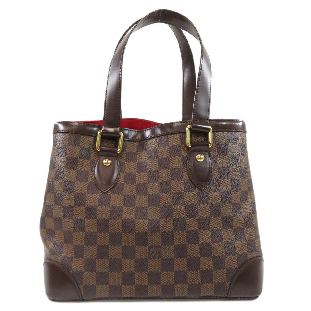 Louis Vuitton Tote Brown Canvas Hampstead Bag Ebene Damier